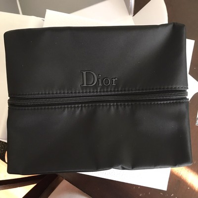 Dior Parfums Black Men S Trousse Pouch Travel Case Toiletry Bag New Without Box Ebay