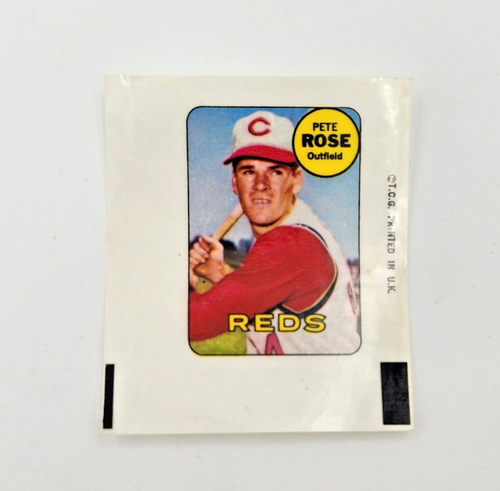 1969 Topps Baseball Aufkleber Pete Rose Eckschaden #2