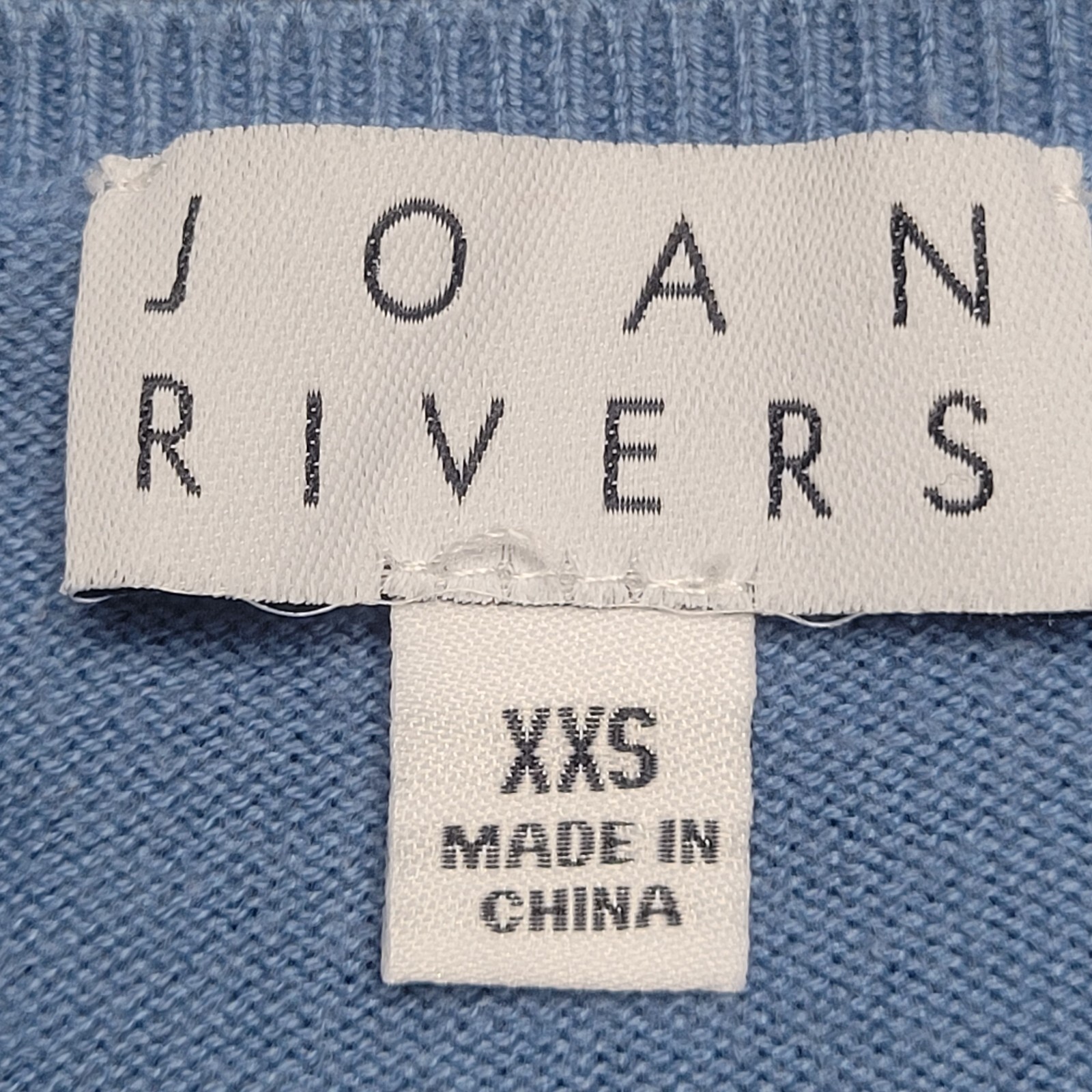 Womens Sweater XX-Small Sz Blue Cotton Rayon Casual Modern Top w Scarf Set