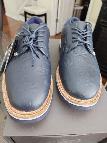 G/Fore Mens Debossed Skull Gallivanter Sz 7.5 Golf Shoes Navy Blue G4MS22EF22 - Picture 3 of 9