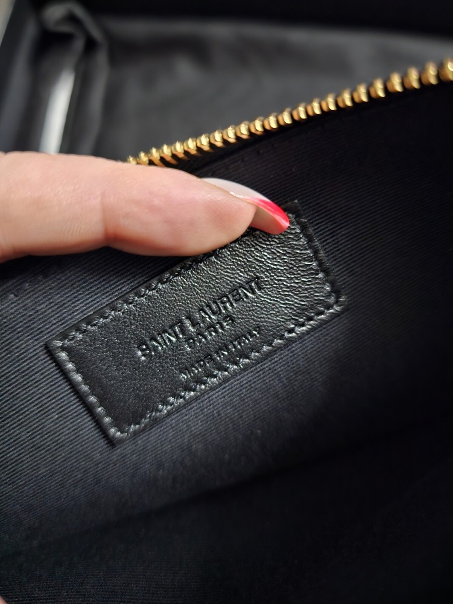 NWT YSL Saint Laurent Rouge Fiesta Calfskin Leather Zip NWT YSL Saint Laurent Rouge Fiesta Calfskin Leather Zip
