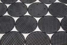Black Round Plastic Drainage Mesh/Net/Screen for Potted Plant, Bonsai Pot 3"x 3"