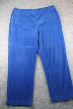 Allison Daley Petite Pants Large L P Corduroy Blue Stretch Elastic Comfort