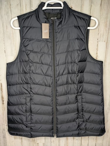 J JILL Down Quilted Puffer Vest Full Zip Black Women's Size XL MSRP $139