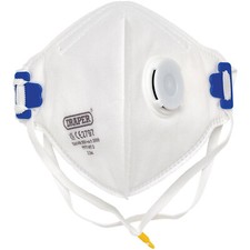 Draper 21244 FPP3 NR Vertical Fold Flat Face Masks with Valve (Pack of 10)