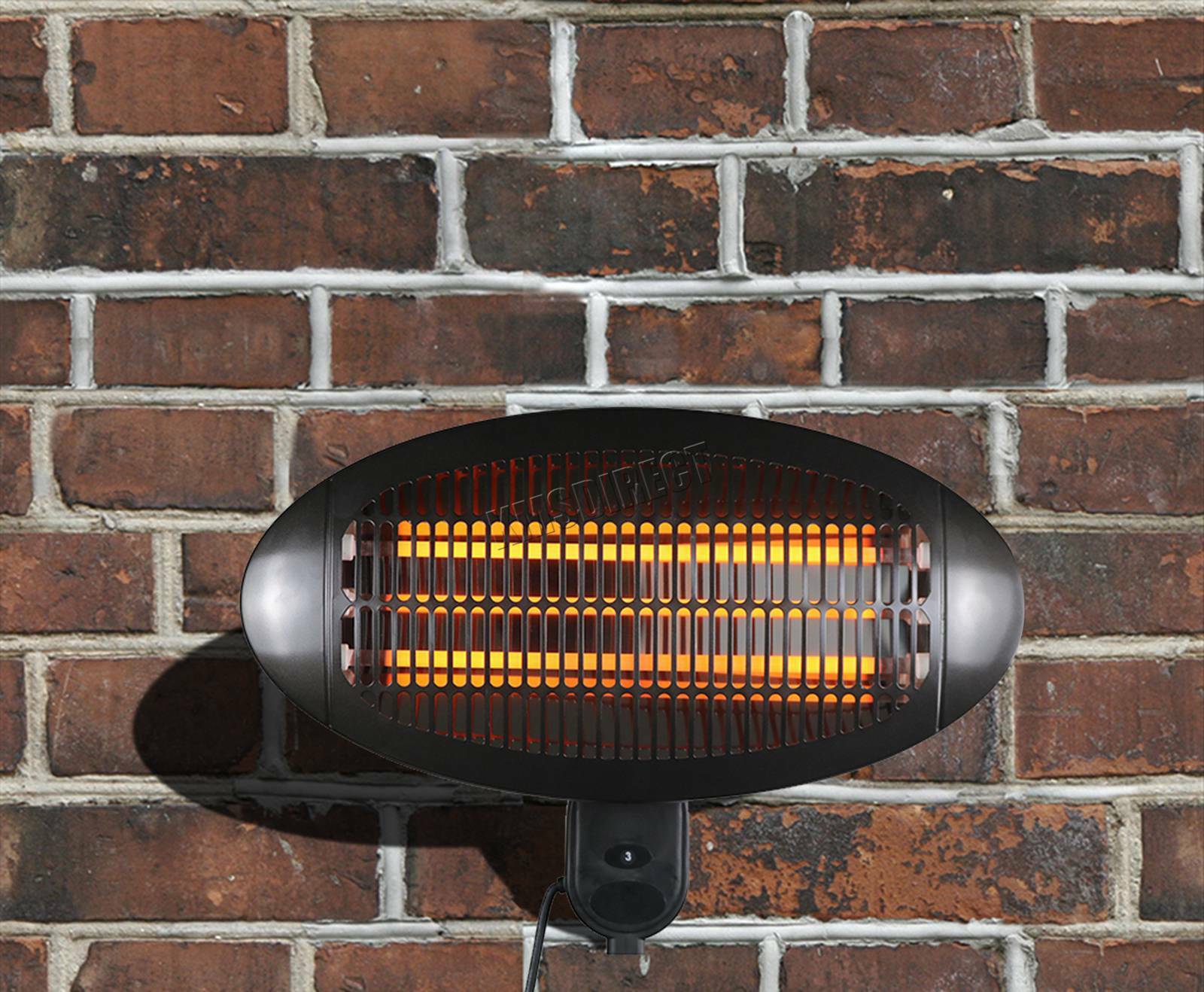 HEATSURE Patio Heater Garden Outdoor Quartz 2KW Electric Wall Mounted  Heating 5055418334952 | eBay