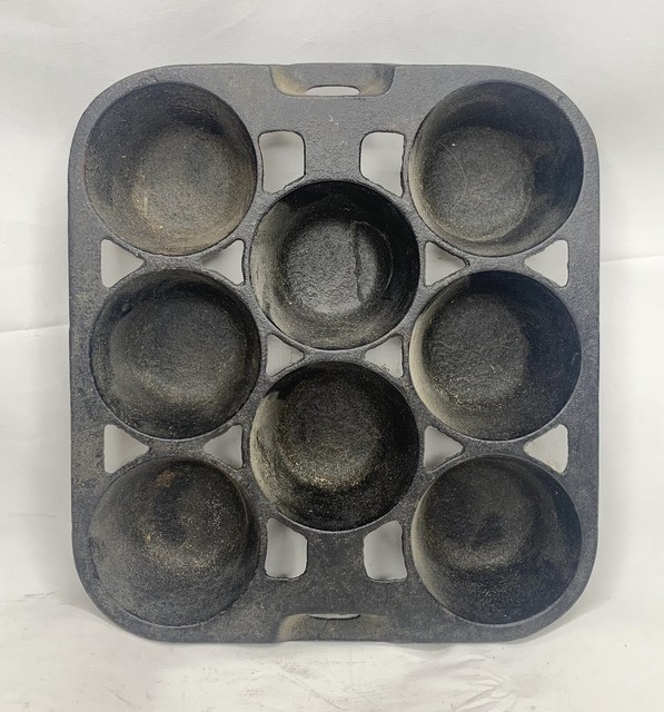 Cast Iron Turks Head 6 Hole Muffin Pan. Marked Made in USA eBay