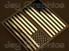 CHROME American Flag Hard Hat Decals | Motorcycle Helmet Stickers | Flags USA