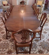 Dining table and chairs by GT Rackstraw in Yew wood