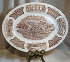 ALFRED MEAKIN FAIR WINDS BROWN 14.75" OVAL PLATTER  STAFFORDSHIRE ENGLAND. NY — photo 3