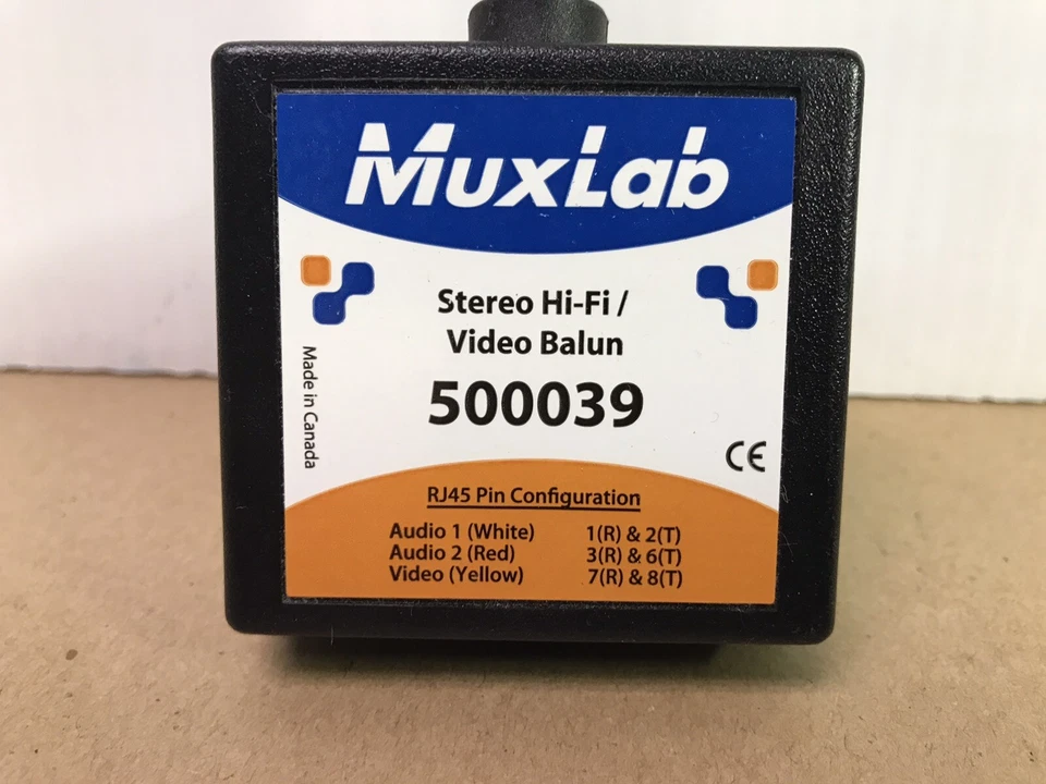 Muxlab 500039 Cable de Audio Estéreo Hi-Fi/Video Sobre Datos Balun 1 pieza Foto 2 de 4