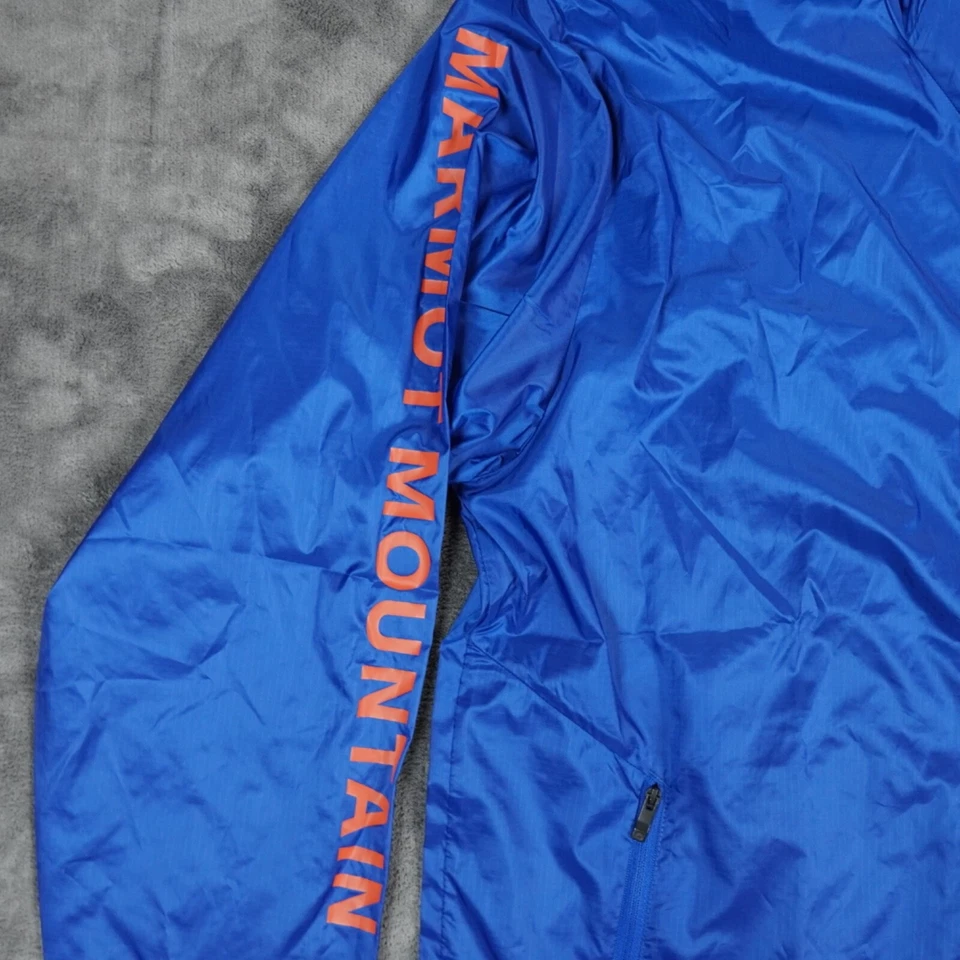 MARMOT Brooklyn Air  Jacket Mens Extra Large Blue Windbreaker Coat Sellout Logo - Image 3 of 4