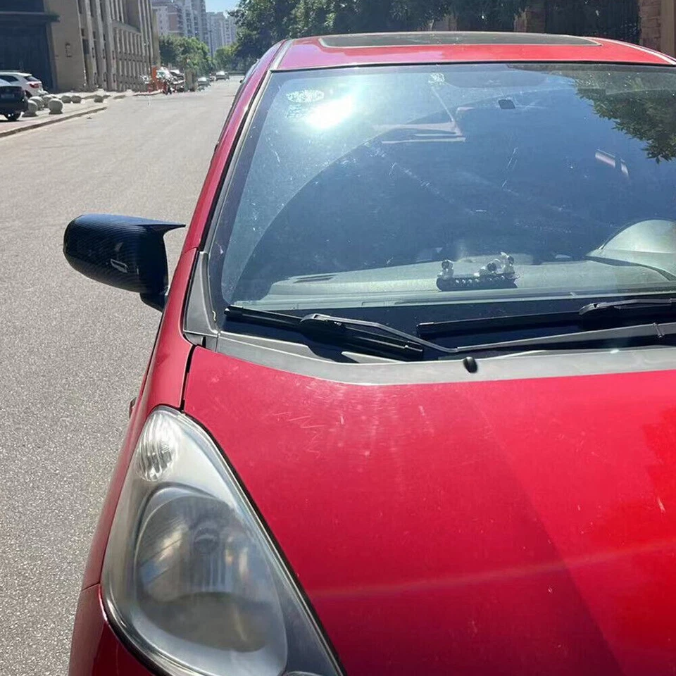 Cubierta de espejo retrovisor de fibra de carbono OX bocina lateral para Honda Fit / Jazz 2009-2013 Foto 3 de 4