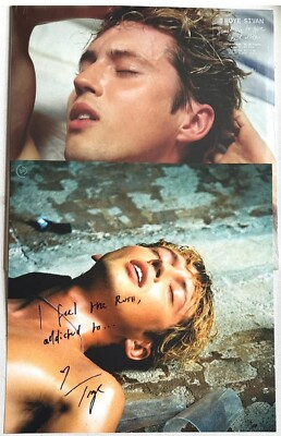 TROYE SIVAN ETWAS, UM SICH GEGENSEITIG MILCHIG KLAR VINYL SIGNIERT 12'''' X 12'''' KARTE