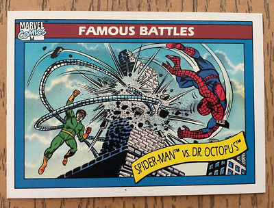 Spider-Man vs. Dr. Octopus Famous Battles Trading Card Marvel Comics Impel 1990