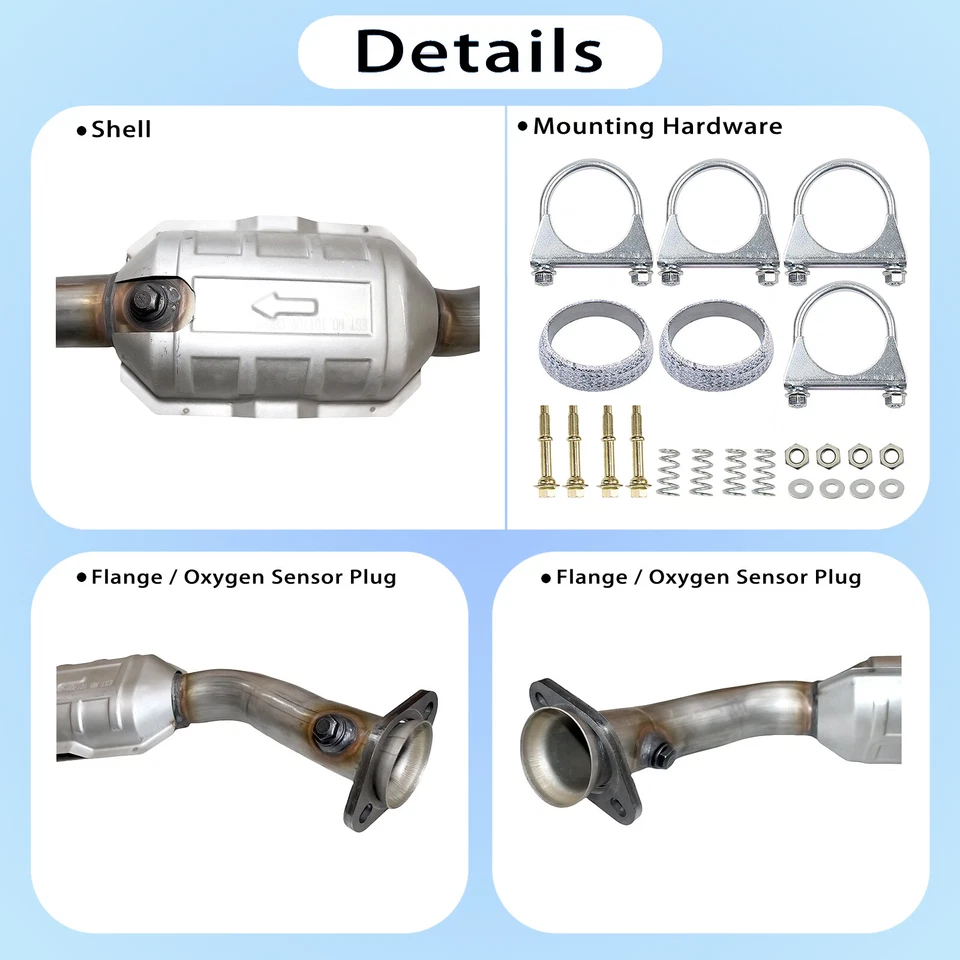 Exhaust Catalytic Converters for 2004-2008 Ford F150 F-150  Lincoln Mark LT 5.4L Foto 2 de 4