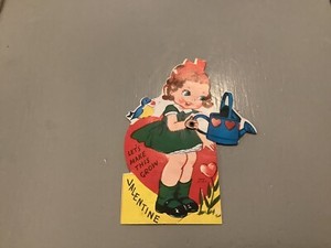 valentine card vintage/1950’s