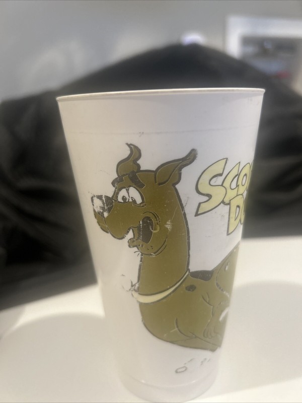 Rare Scooby Doo White 1977 Vintage Tumbler Cup Hanna Barbera