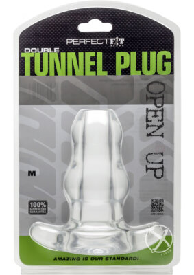 Perfect Fit Double Tunnel Plug Medium -X Large   Clear