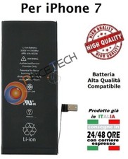 BATTERIA PER IPHONE APPLE 7 con CAPACITA' ORIGINALE 1960mAh