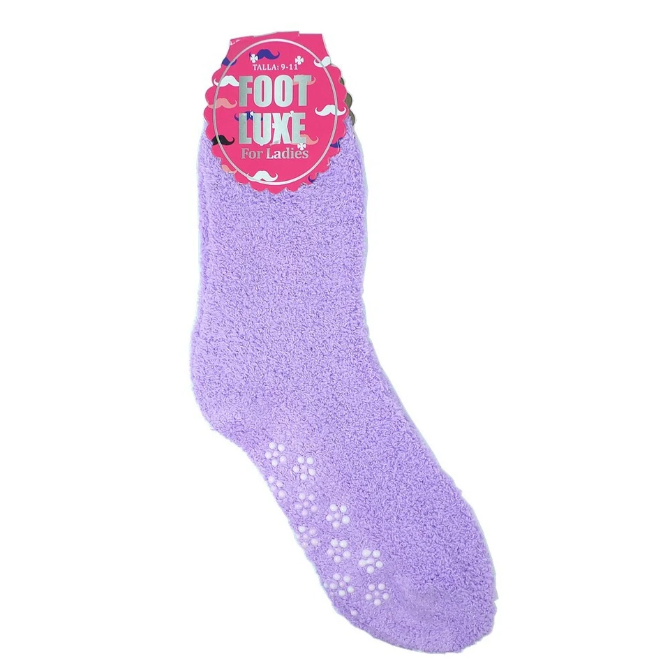 Mujeres 6 Pares Calcetines Súper Suaves Invierno Antideslizantes Acogedores Difusos Sólidos 9-11 Foto 3 de 4