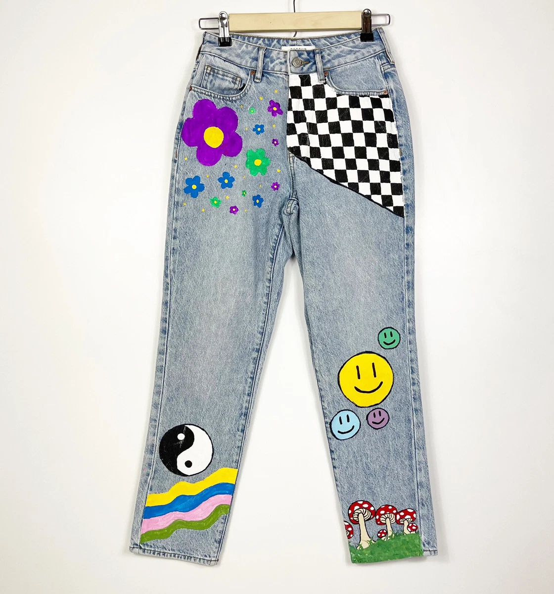 Hands painted on clearance jeans
