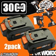 2PACK For WORX 20V MAX Extend Lithium Battery 20 Volt WA3520 WA3525 WA3575 WG155