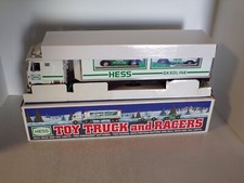 1997 Hess Toy Truck and Racers with Original Packaging and Insert - HS-F4-M