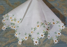 Vintage besticktes Taschentuch