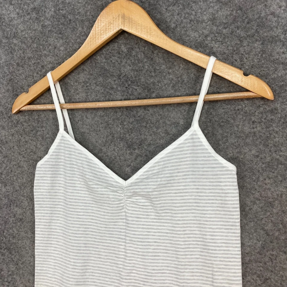 NUEVO Top sin mangas French Connection para mujer talla M gris mediano a rayas cuello en V 13530 Foto 3 de 4