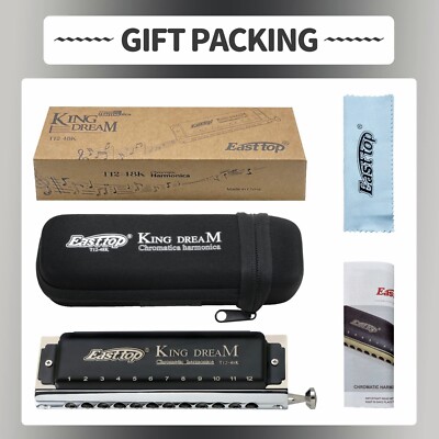 EASTTOP T12-48K Professional Harmonica Chromatic 12 Holes Key of C for Gift US