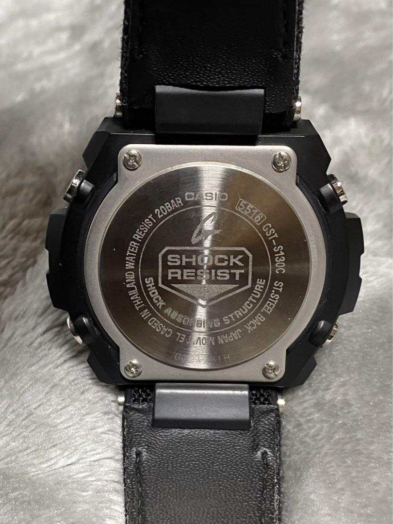 G-Shock GST-S130C-1A Solar Radio Watch, Black, Resin/Steel G-Shock GST-S130C-1A Solar Radio Watch, Black, Resin/Steel