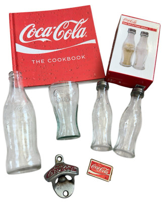 Vintage Coca Cola Collectibles Assorted Lot Bottle Green Book Opener Matchbox