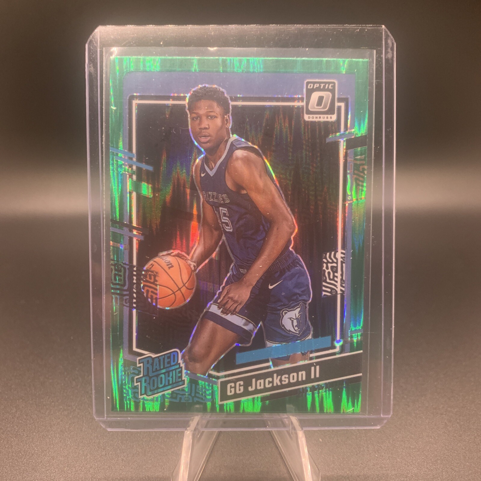 2023-24 Panini Donruss Optic - Rated Rookie Green Shock Prizm #228 GG Jackson 