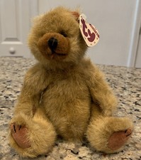 TY BEANIE BABIES CODY FURRY BROWN BEAR #6030 WITH TAGS 1993 STUFFED JOINT! T-14