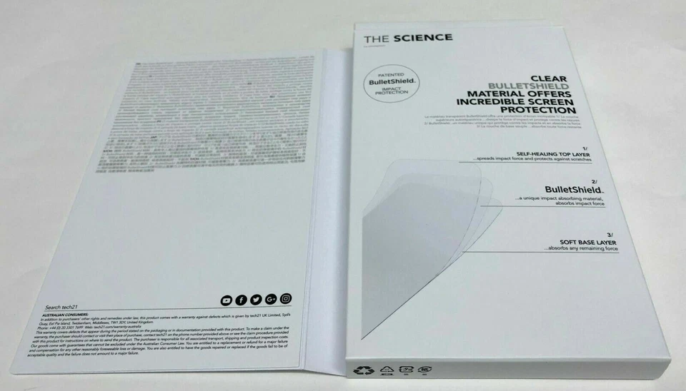Tech21 Impact Easy Fit Shield SelfHeal Screen Protector for iPhone X/Xs/7/8/Plus - Image 2 of 4