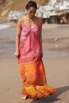 farm rio orange sunset maxi dress Orange Guipure Sleeveless Maxi Dress FARM Rio
