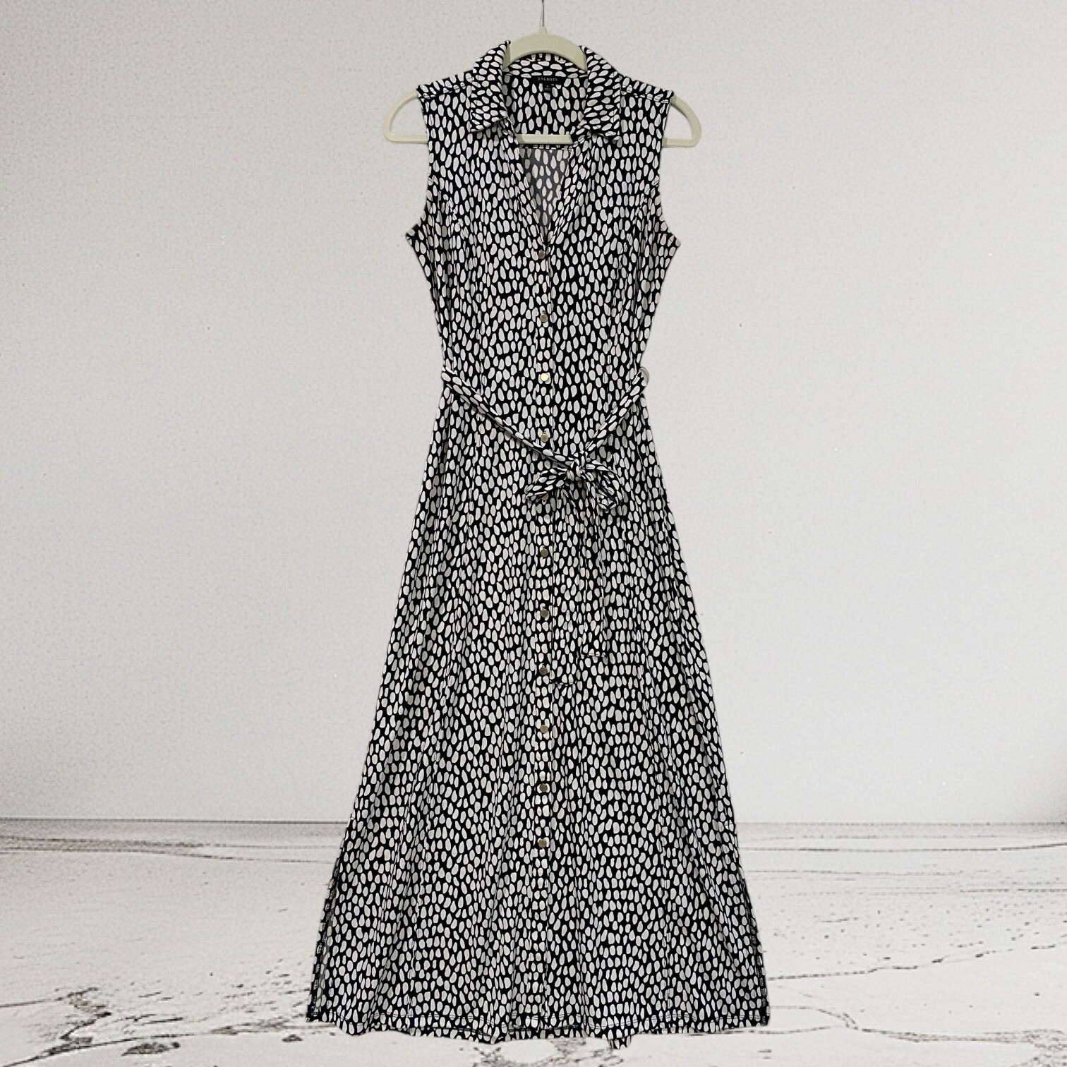 Talbots Sleeveless Cheetah Print Shirtdress Women’s Small Casual Party $149