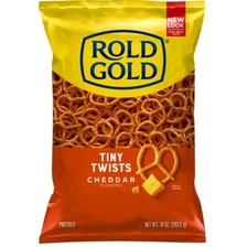 Rold Gold Tiny Twists CHEDDAR Pretzels BAKED Snack 10 oz. (1 Bag)