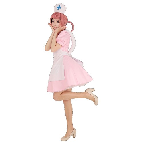 pink nurse dress 1970s Pink Candy Stripper Nurses Dress Uniform