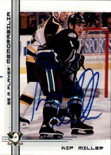 Kip Miller Signed 2000/01 Be A player Card #303 Anaheim Mighty Ducks