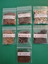 Pollinators Favorite Garden Seeds. 100% Seed. 7 Varieties, All Organic & Non-GMO