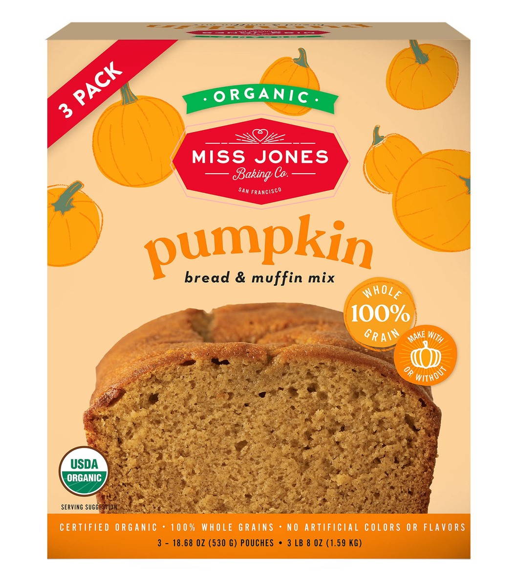 Pumpkin Bread Mix Pack of 100 Whole Grain Vegan Dairy Free Non