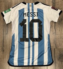 2022 Argentina Adidas Lionel Messi #10 Women's Small Copa World Cup Home Jersey