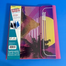 Mead Original Trapper Keeper Binder Retro Portfolio Vintage Style SUNSET Pink
