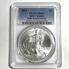 2016 American Silver Eagle $1 PCGS MS67 1 Oz .999 Fine Silver 30th Anniversary