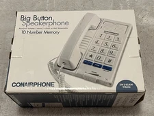 Conair Big Button Telephone Corded Phone  Model SW3414W — NEW Complete