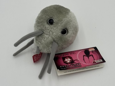 NEW Giant Microbes Nano-Virus Plush 5'' Gray Plague Inc Drew Oliver