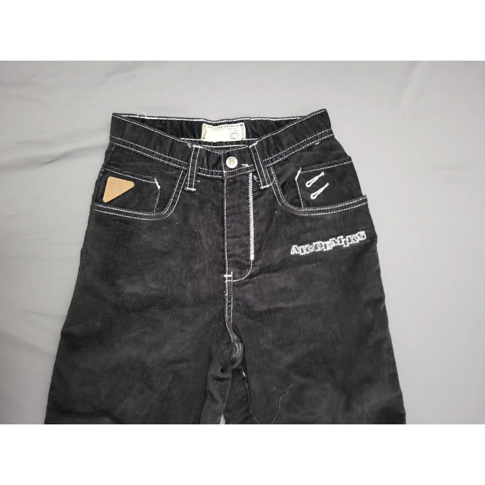 VINTAGE Akademiks Jeans Youth Boys Jeans S * Straight Cropped Low Rise DENIM - Image 2 of 4