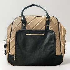 Steve Madden Nude And Black Diaper Baby Bag With Long Strap